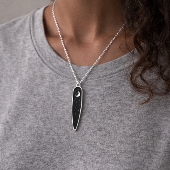 TERRA GEMMS Studio Series Nightwatch Owl Silver Pendant Necklace - Picture 3 of 3